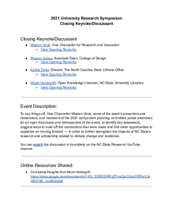 (PDF) 2021 University Research Symposium Closing Keynote/Discussant