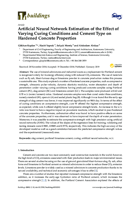(PDF) Artificial Neural Network Estimation of the Effect of Varying ...
