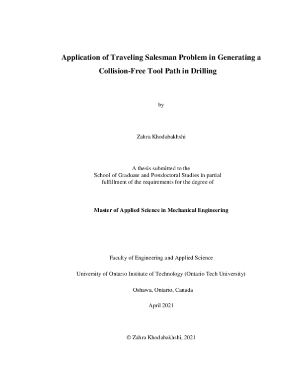 (PDF) Application of traveling salesman problem in generating a ...