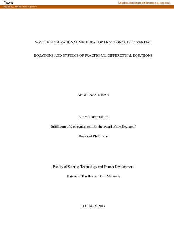 (PDF) Wavelets operational methods for fractional differential ...