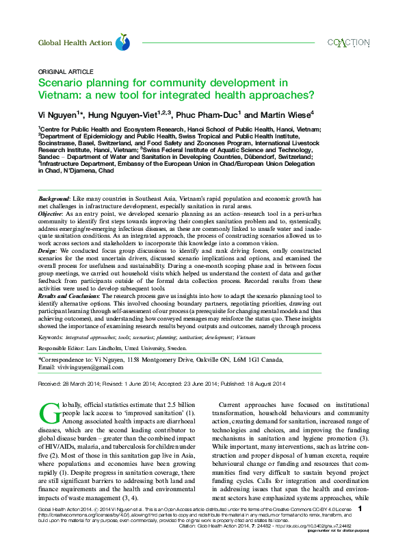 (PDF) Scenario planning for community development in Vietnam: a new ...