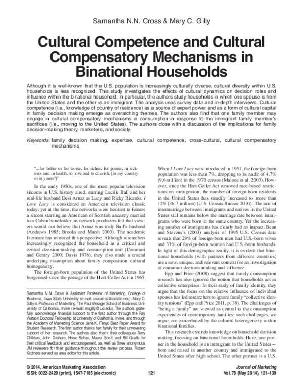 (PDF) Cultural Competence and Cultural Compensatory Mechanisms in ...
