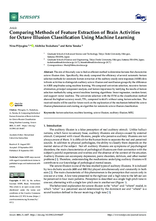 (PDF) Comparing Methods of Feature Extraction of Brain Activities for ...