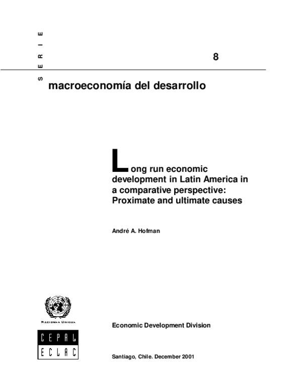 Pdf Long Run Economic Development In Latin America In A Comparative