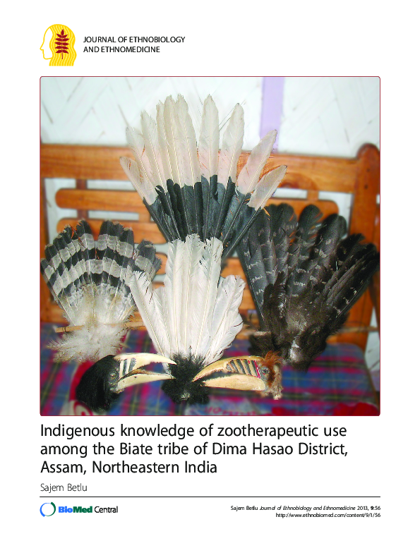 (PDF) Indigenous knowledge of zootherapeutic use among the Biate tribe ...
