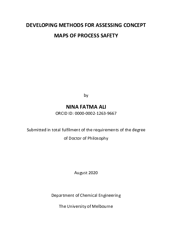 (PDF) Developing methods for assessing concept maps of process safety