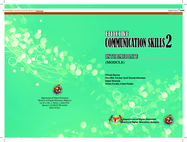 (PDF) Effective communication skill 2: intermediate (module)