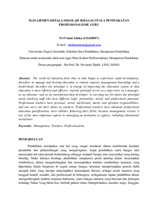 (DOC) MANAJEMEN KEPALA SEKOLAH SEBAGAI UPAYA PENINGKATAN ...