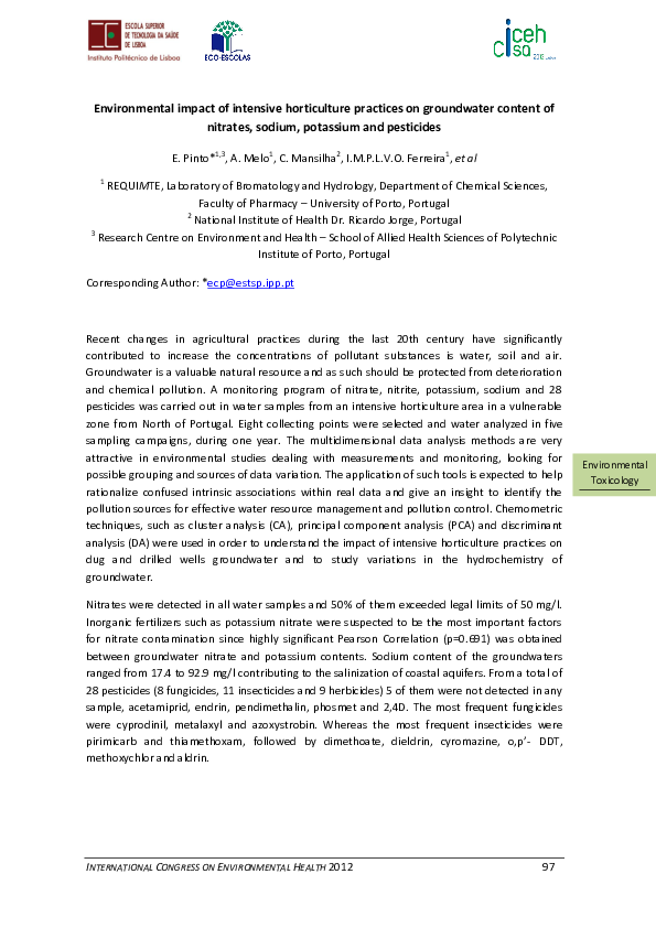 (PDF) Environmental impact of intensive horticulture practices on ...