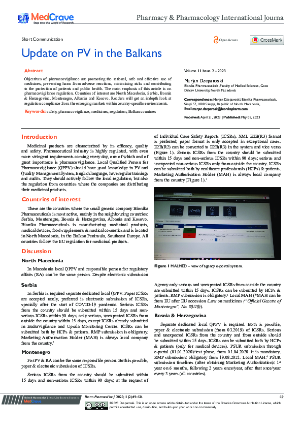 (PDF) Update on PV in the Balkans Volume 11 Issue 2 -2023