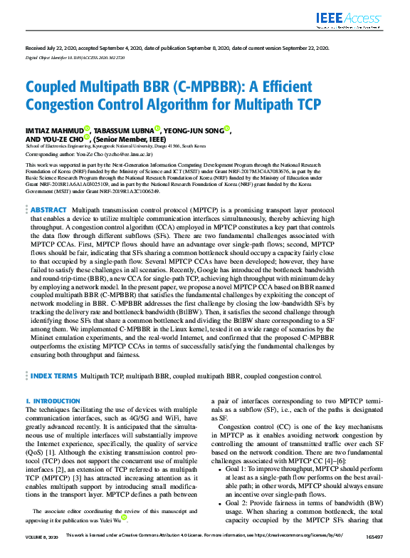 (PDF) Coupled Multipath BBR (C-MPBBR): A Efficient Congestion Control ...