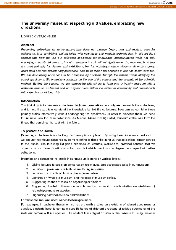 (PDF) The university museum
