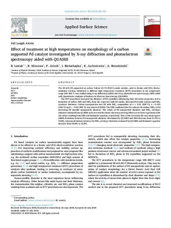 (PDF) Effect of treatment at high temperatures on morphology of a ...