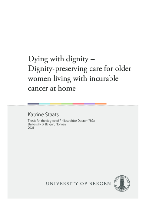 (PDF) Dying with dignity – Dignity-preserving care for older women ...