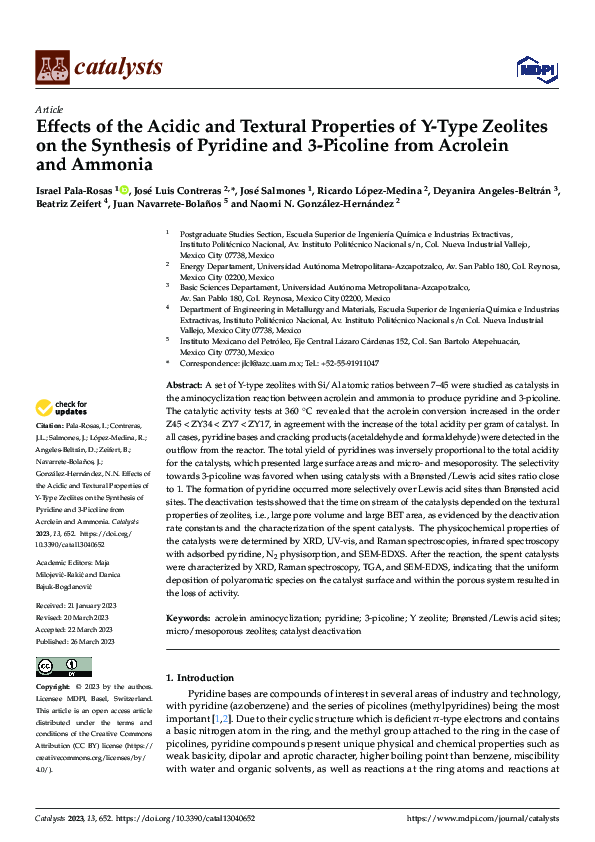 (PDF) Effects of the Acidic and Textural Properties of Y-Type Zeolites ...