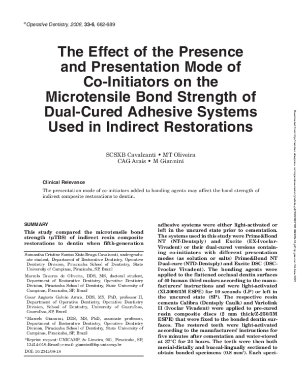 (PDF) The Effect of the Presence and Presentation Mode of Co-Initiators ...