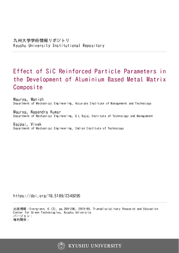 (PDF) Effect of SiC Reinforced Particle Parameters in the Development ...