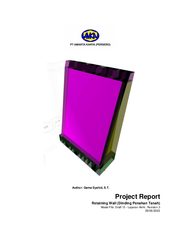 (PDF) Structural Analysis Process of Retaining Wall Design (Dinding ...