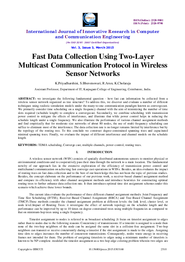 (PDF) New MAC Protocol for Fast Data Collection in Wireless Sensor ...
