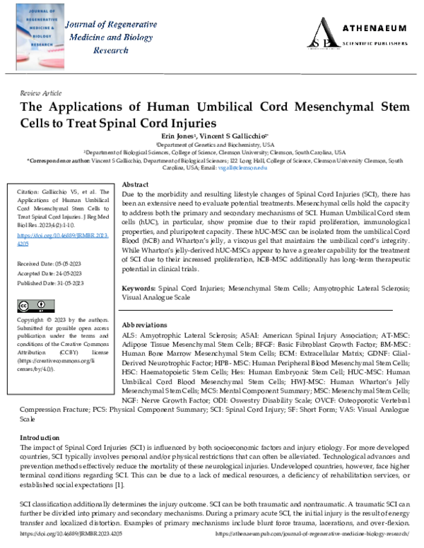 (PDF) The Applications of Human Umbilical Cord Mesenchymal Stem Cells ...
