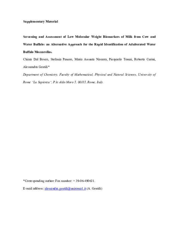 (PDF) Screening and Assessment of Low-Molecular-Weight Biomarkers of ...