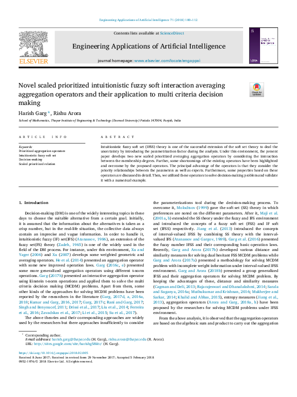 (PDF) Novel scaled prioritized intuitionistic fuzzy soft interaction ...