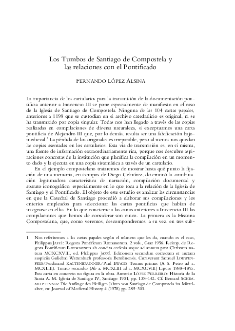 (PDF) 07_Los Tumbos de Santiago de Compostela y las relaciones con el ...