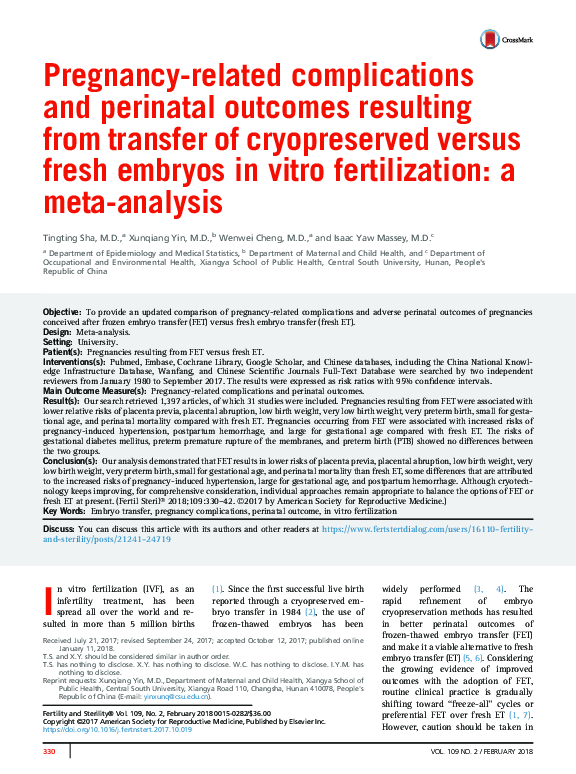 (PDF) Pregnancy-related complications and perinatal outcomes resulting ...
