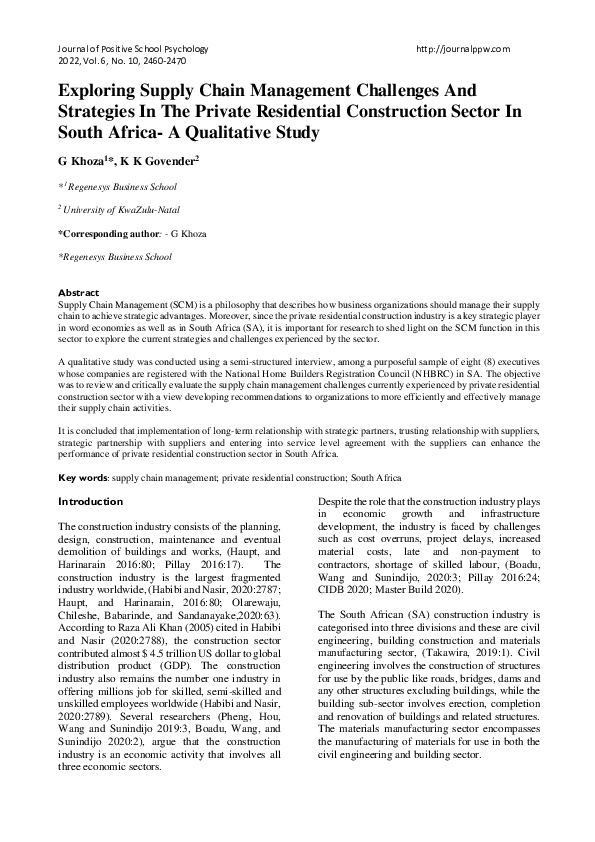 (PDF) Exploring Supply Chain Management Challenges And Strategies In ...