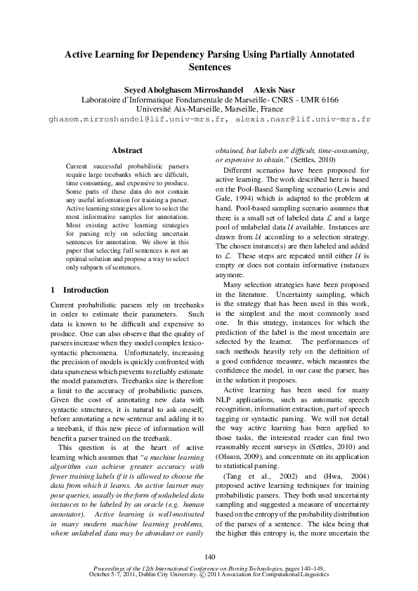 (PDF) Active learning for dependency parsing using partially annotated ...