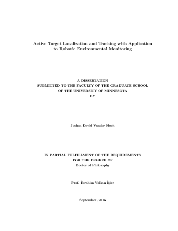 (PDF) Active Target Localization and Tracking with Application to ...