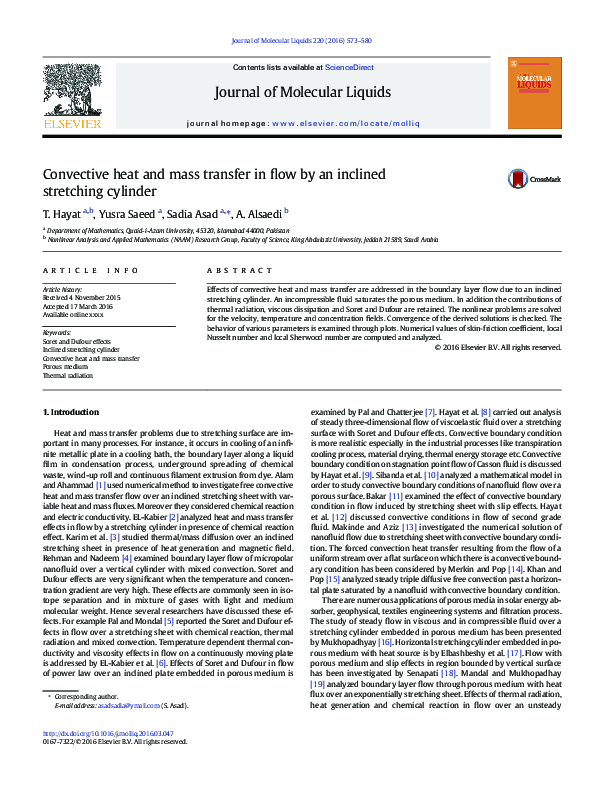 (PDF) Convective heat and mass transfer in flow by an inclined ...