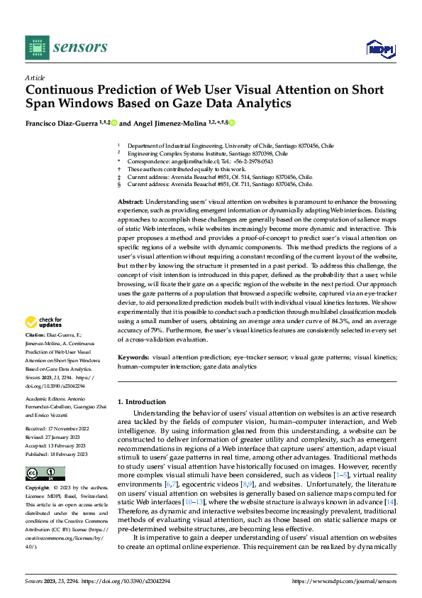 (PDF) Continuous Prediction of Web User Visual Attention on Short Span ...