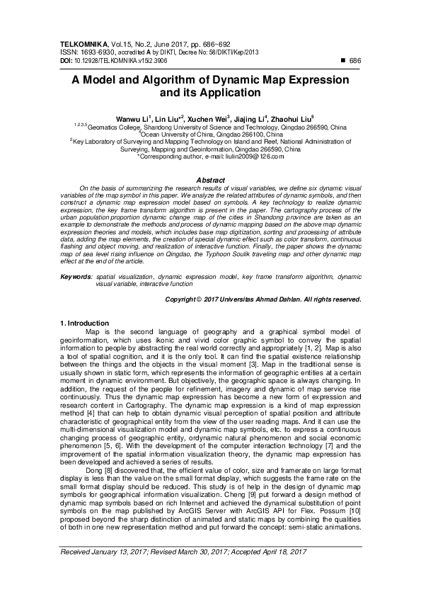 (PDF) A Model and Algorithm of Dynamic Map Expression and Its Application