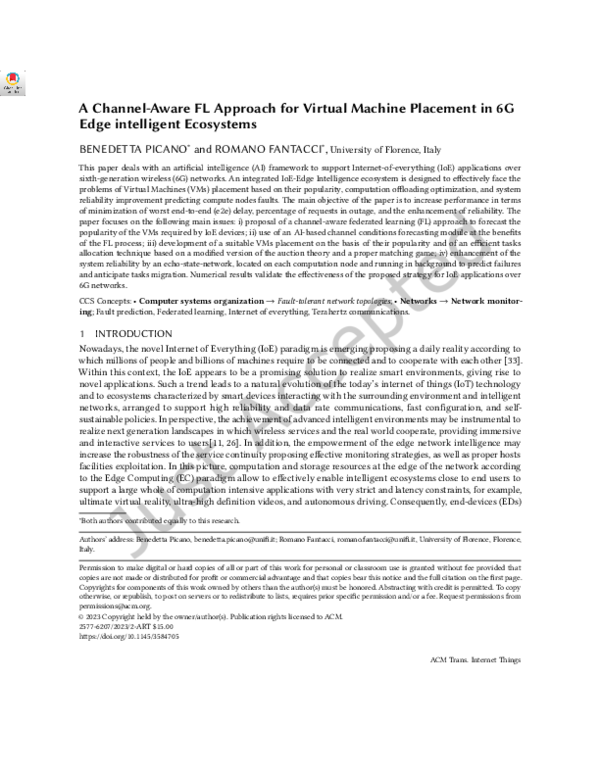 (PDF) A Channel-aware FL Approach for Virtual Machine Placement in 6G ...