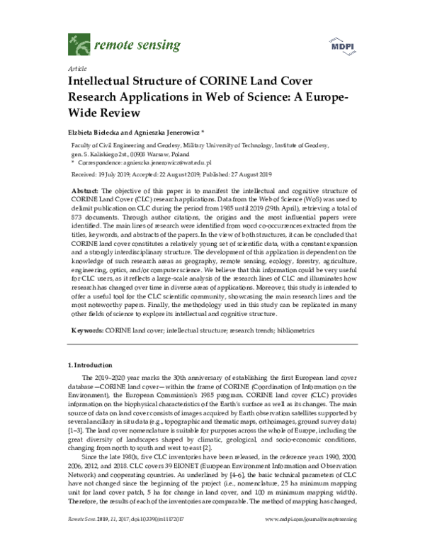 (PDF) Intellectual Structure of CORINE Research