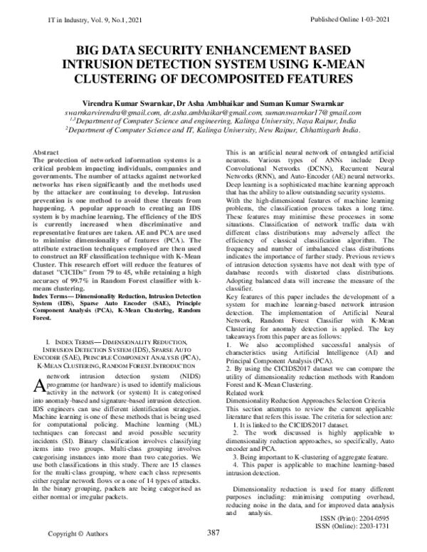 (PDF) Big Data Security Enhancement Based Intrusion Detection System ...