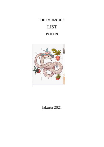 (PDF) Pertemuan ke 6 Python | Safrizal Abdurrahman - Academia.edu