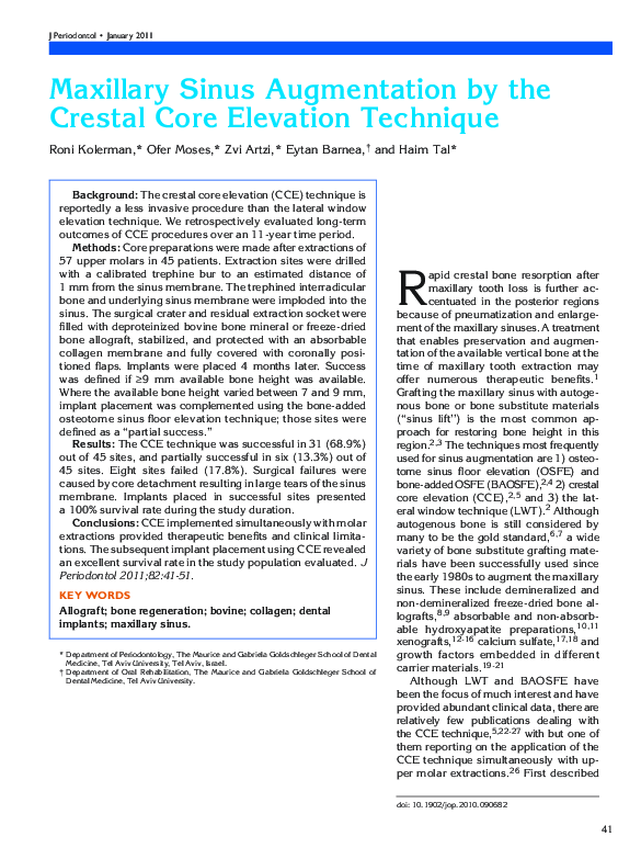 Maxillary Sinus Bone Augmentation Techniques – XRWPMN