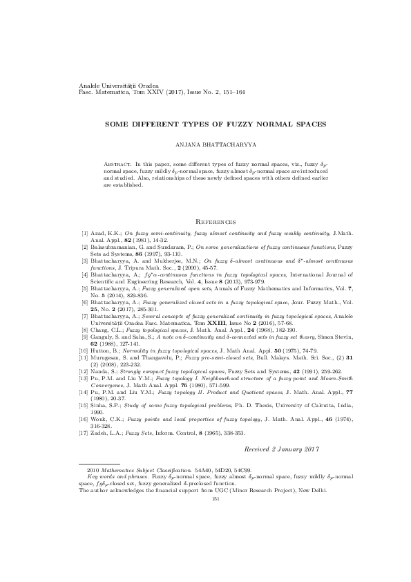 (PDF) Some Different Types of Fuzzy Normal Spaces