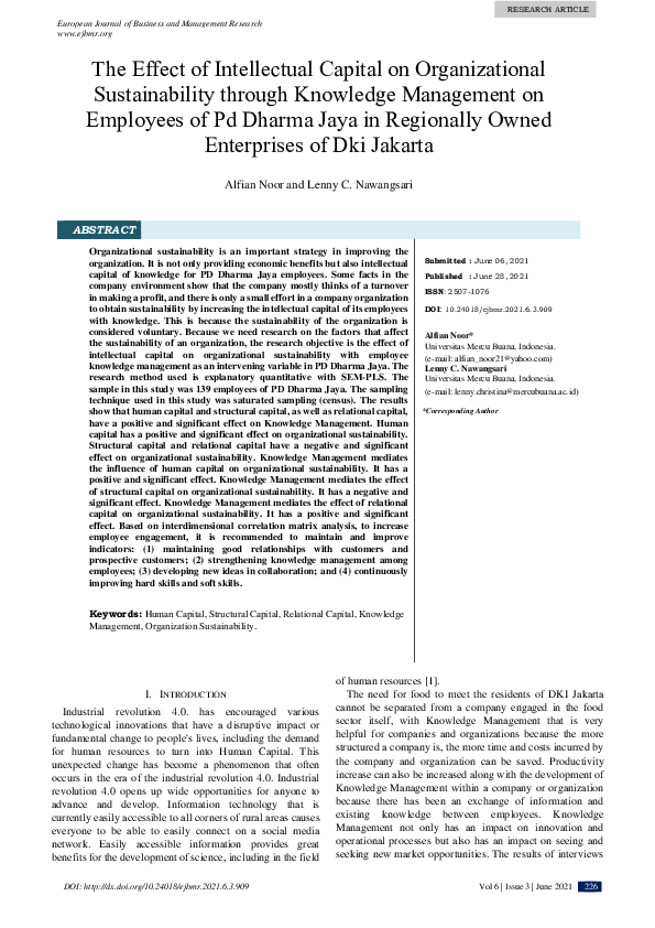 (PDF) The Effect of Intellectual Capital on Organizational ...