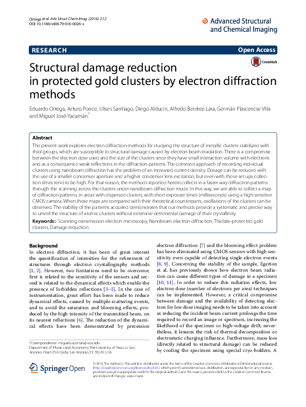 (PDF) Structural damage reduction in protected gold clusters by ...
