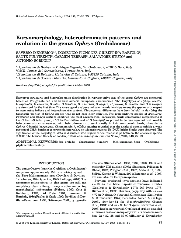 (PDF) Karyomorphology, heterochromatin patterns and evolution in the ...