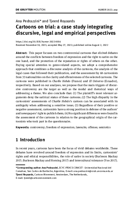 (PDF) Cartoons on trial: a case study integrating discursive, legal and ...