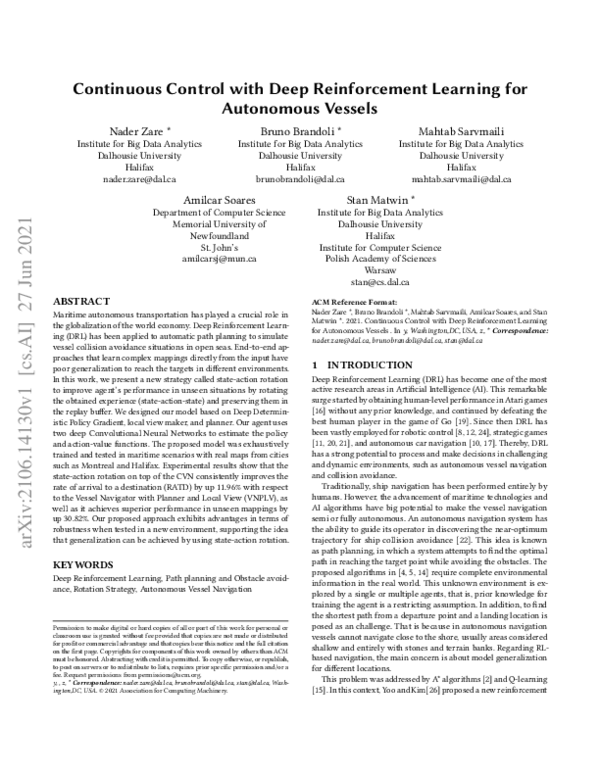 (PDF) Continuous Control with Deep Reinforcement Learning for ...