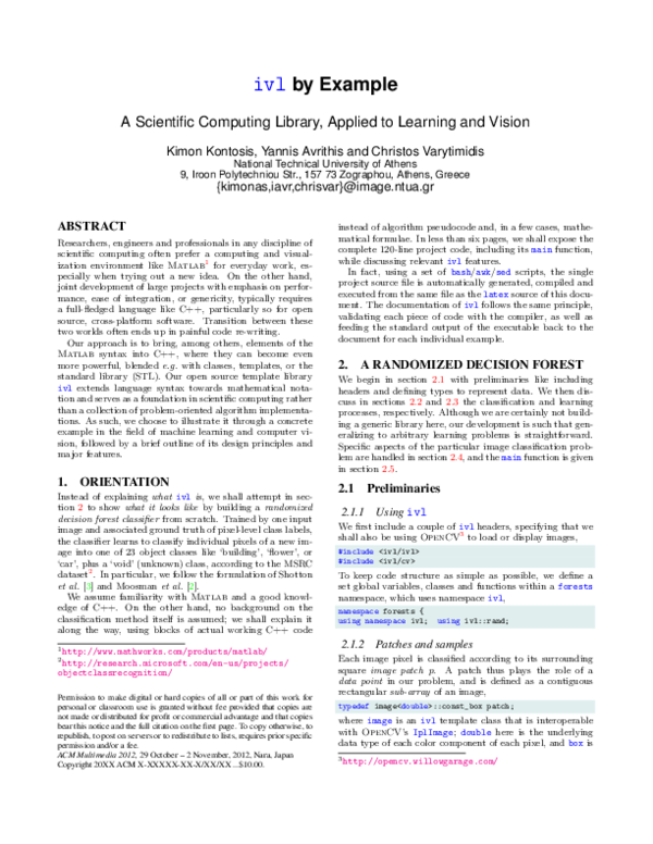 (PDF) ivl by Example -- A Scientific Computing Library, Applied to ...