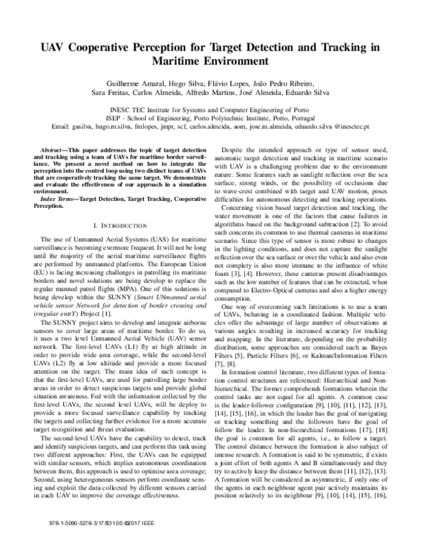 (PDF) UAV cooperative perception for target detection and tracking in ...
