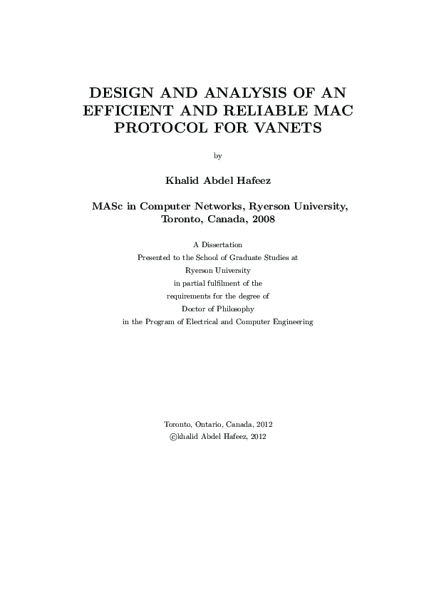 (PDF) Design And Analysis Of An Efficient And Reliable MAC Protocol For ...