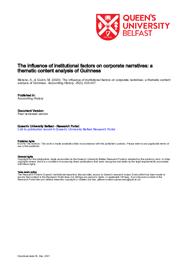 (PDF) The influence of institutional factors on corporate narratives: A ...