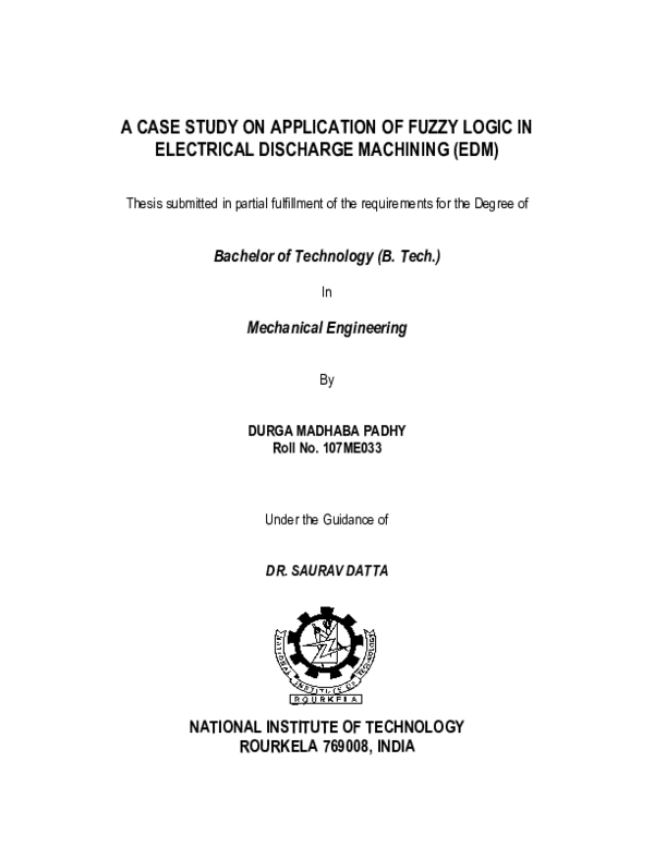 (PDF) A case study on Application of FUZZY logic in Electrical ...